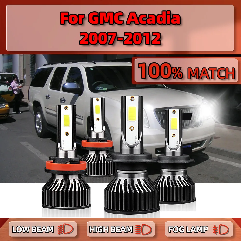 

40000LM LED Headlight Bulbs Canbus 240W Turbo Auto Headlamps 12V 6000K White For GMC Acadia 2007 2008 2009 2010 2011 2012