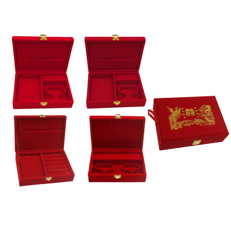 Fluwelen Parelsnoer Box Sieraden Verpakking Opbergtas Dozen Houder Oorbellen Display 7.5X7.5X1.6 Inch Bruiloft premium