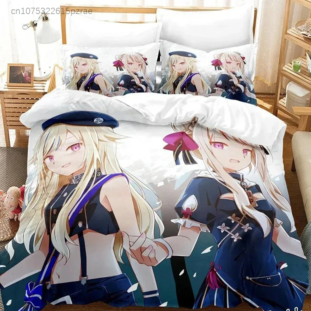 VTuber Ninomae 3D Printed Kawaii Duvet Cover Set For Boys Bedroom Single Double Queen King Size