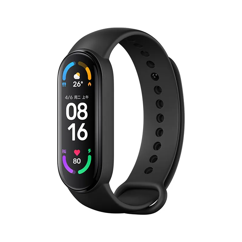غير الأصلي Xiaomi Mi Band 6 سيليكون حزام المعصم الأشرطة ل Mi Band 6 استبدال معصمه سوار مع 2 قطعة فيلم الشاشة