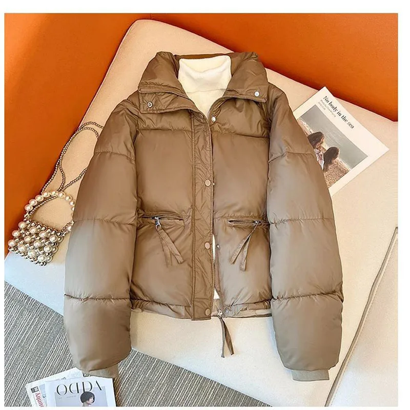 New Women's Cotton Short Coat 3034 Winter Joker Female Korean Version Of Stand-up Collar Short Jacket Padded Bread Overcoat