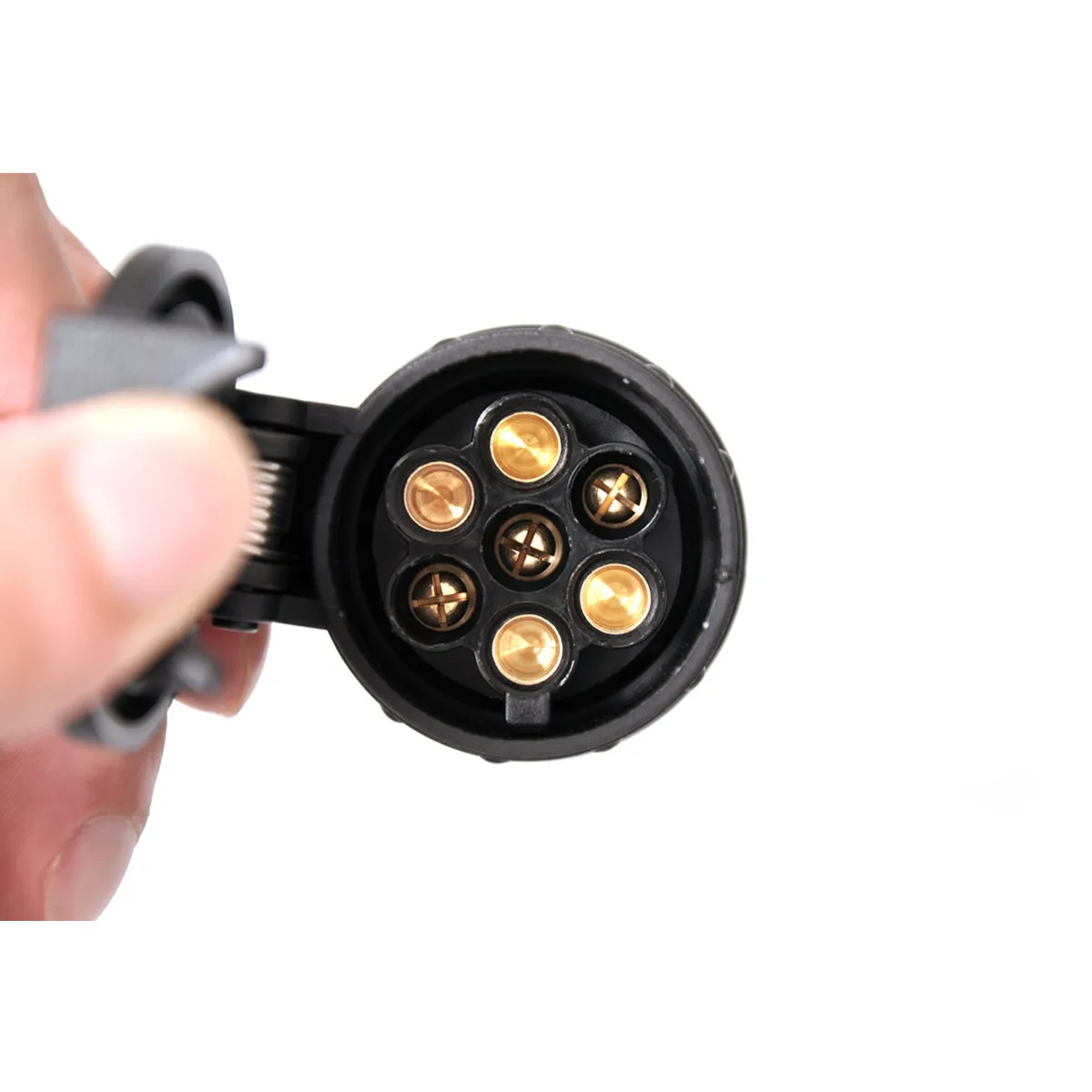 

Waterproof Trailer Connector 13 Pin to 7 Pin Adapter Euro Plug Caravan Slim Design Weatherproof Locking Flap Fits Most Trailers