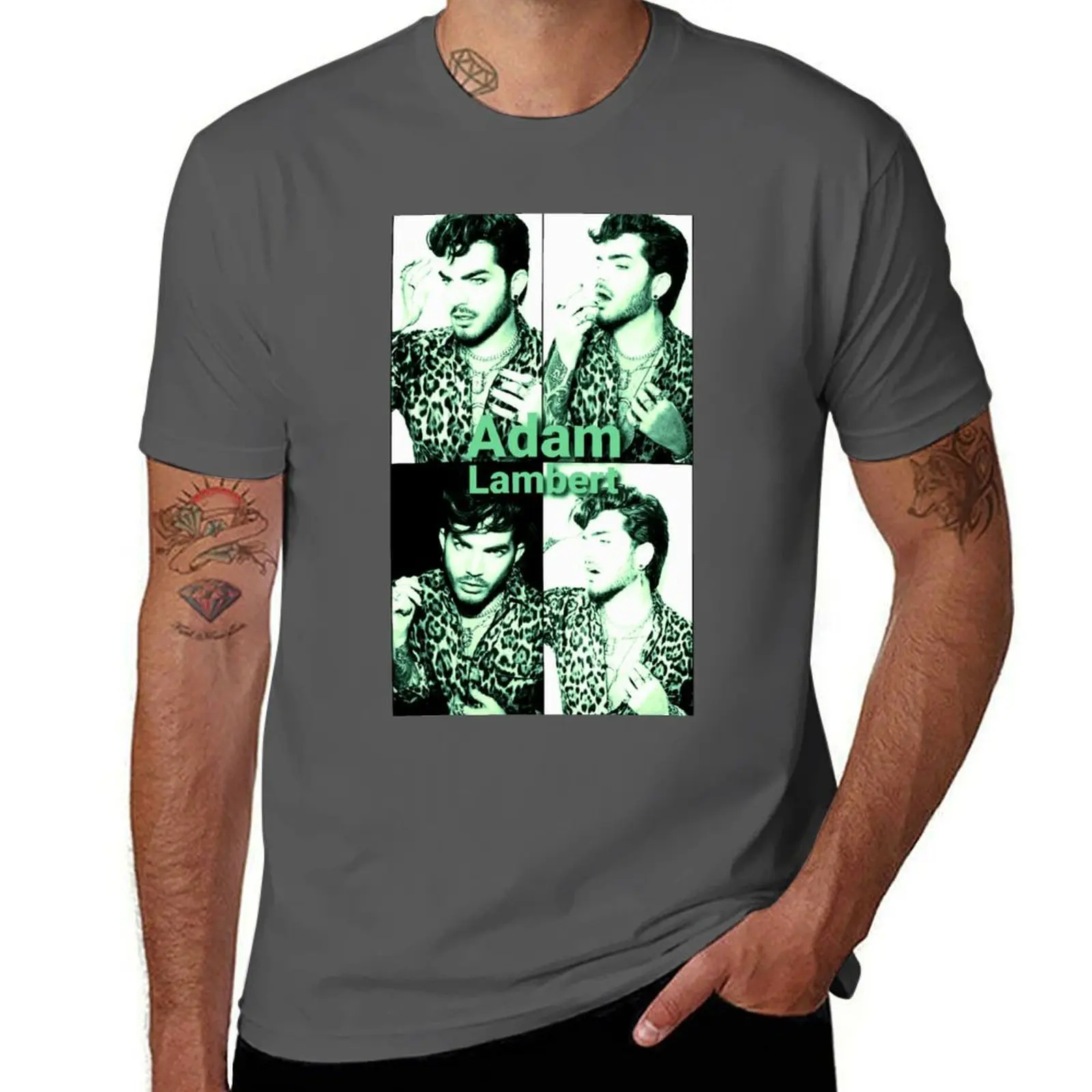 

Hot in green Adam Lambert T-Shirt Sport Basic Moisture Wicking Tee