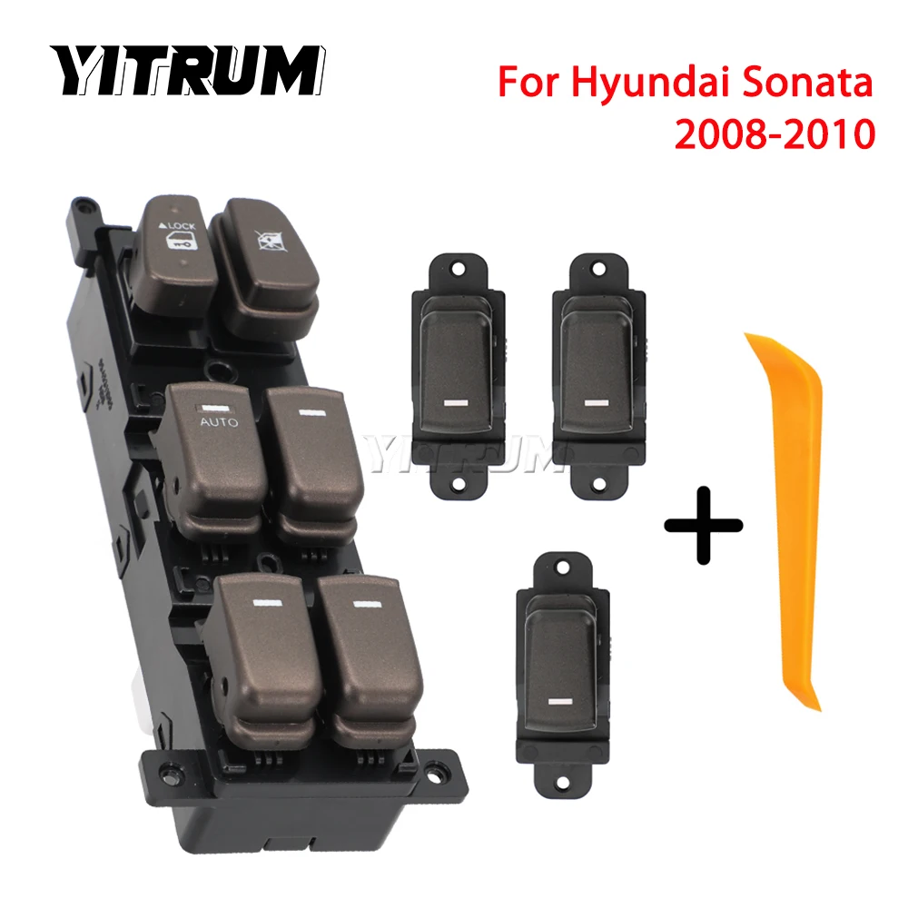 

YITRUM 93580-3K500 93570-3K600 LHD Window Switch Glass Lifter Button For Hyundai Sonata 2008 2009 2010