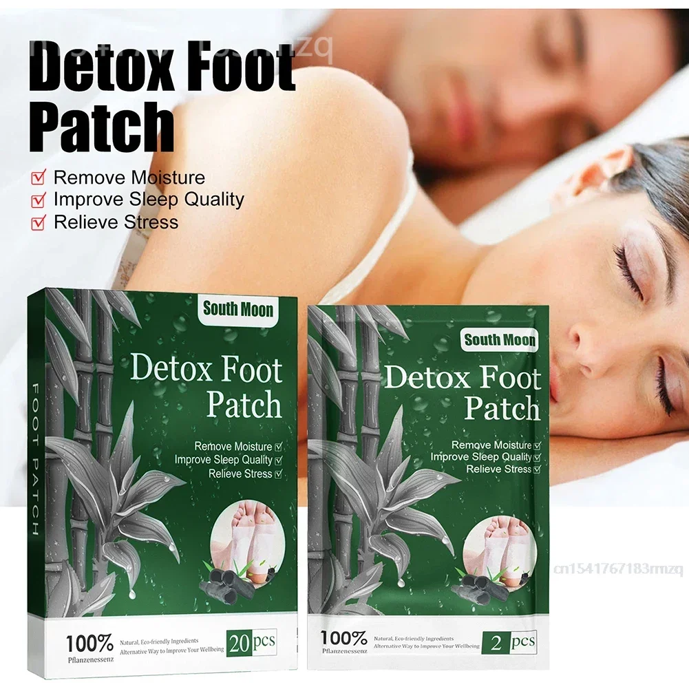 Detox Foot Patches Pads Natural Herbal Stress Relief Feet Body Toxins Detoxification Cleansing Pad Health Care Foot Stick