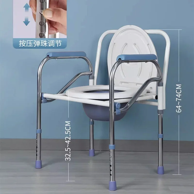 Folding Commode Chair Stool Toilet Bathroom Furniture Use Tabouret Pliant Portable Shower Chairs Bathhouse Home Senior Asen Bath