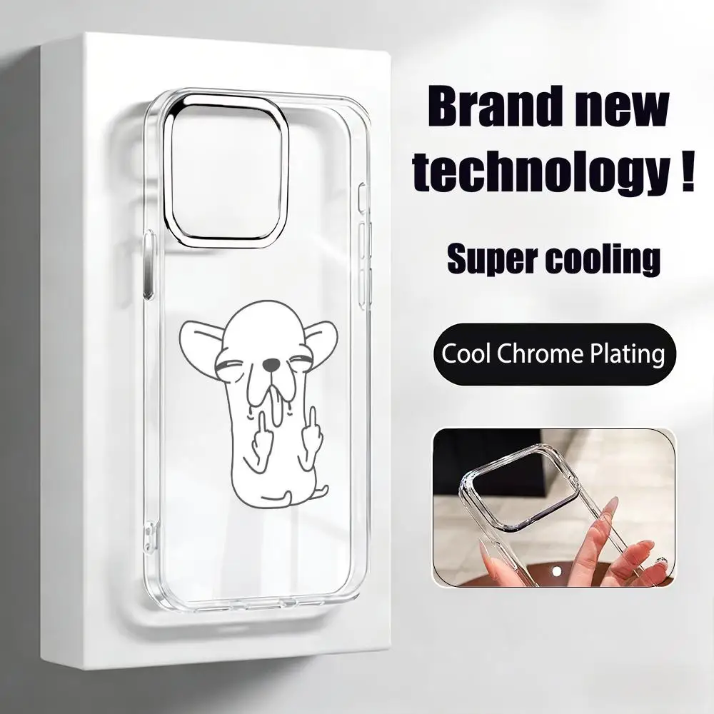 Puppy funny adorable Chihuahua Phone Case For iPhone 17 air 16 15 14 13 12 11 Pro Max Plus Chrome Button Camera Ring Transparent - view 3