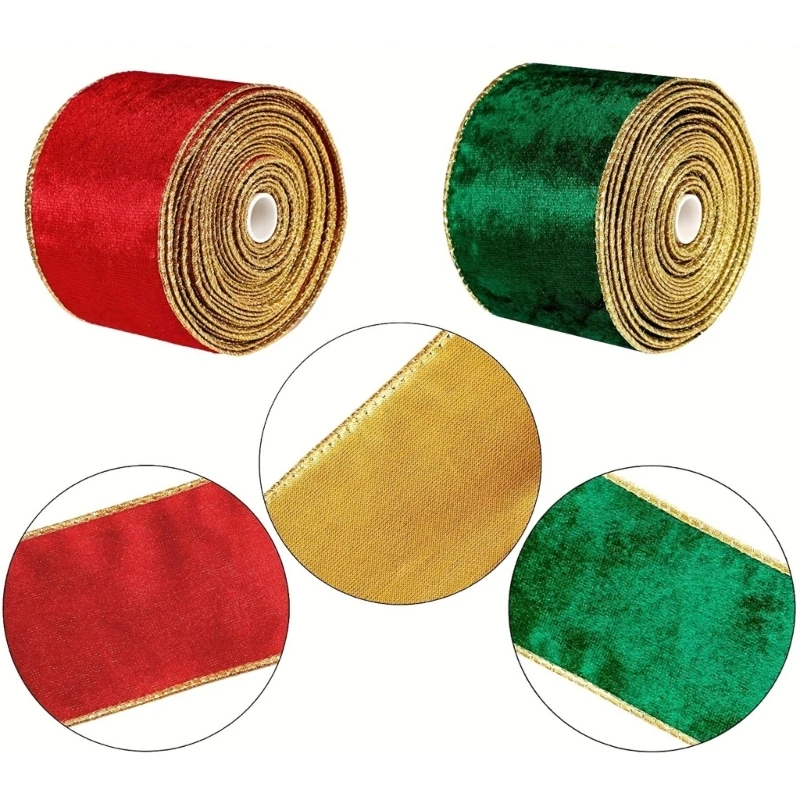 

Luxurious Christmas Ribbon Beautiful Christmas Gift Wrapping Ribbon Selection for Holiday Gift Packaging Dropship