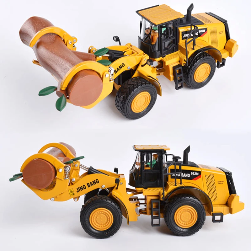 

1:50 Engineering Car Alloy Grab Wood Machine Children's Simulation Truck Model Decoration Gift Collection B277