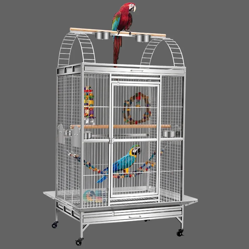 Stainless Steel Metal Parrot Bird Cage, Extra Large, Giant Large  Villa Parrot Breeding