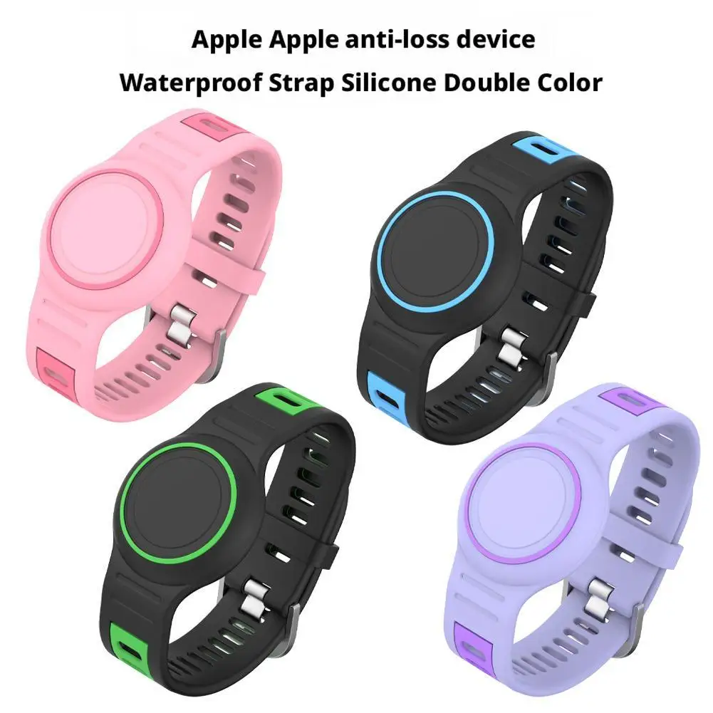 لـ Airtag حزام ساعة مقاوم للماء مضاد للخسارة مقاوم للماء 360 °   حافظة تعقب محدد المواقع المقاومة للصدمات للحماية من جميع أنحاء الأطفال