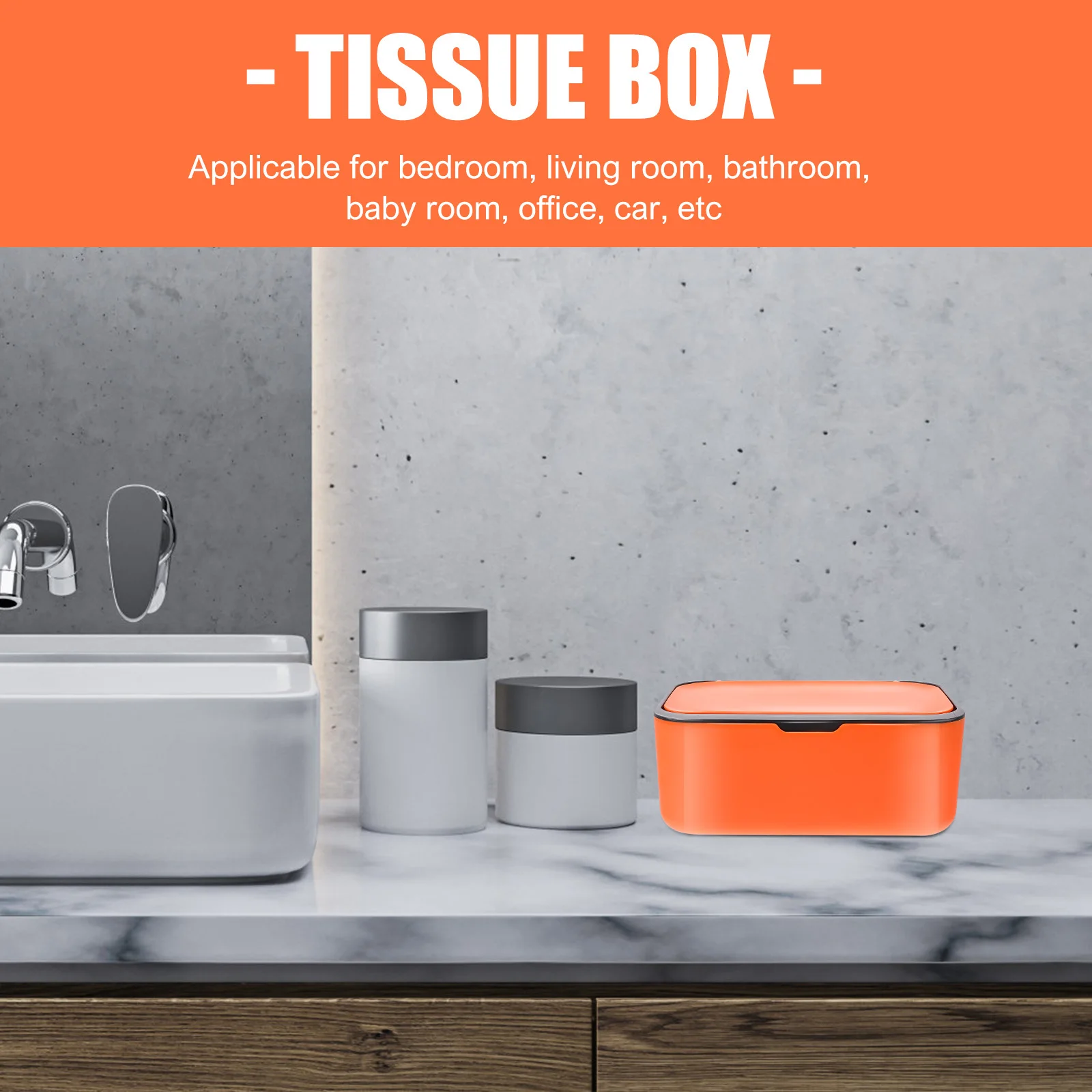

Wet Tissue Box Pp Material Dustproof Cover Compact For Bedroom Bathroom Office Car Desktop Organizer Household Tissue