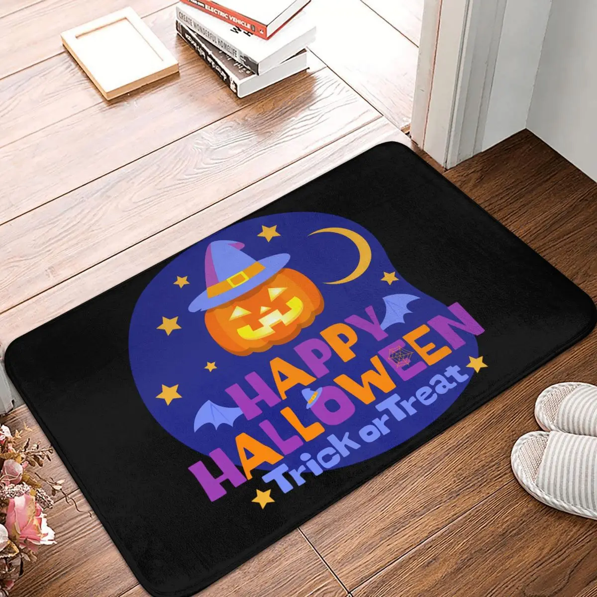 Happy Halloween Illustration 9 Doormat Anti-Slip Entrance Kitchen Bath Floor Door Mat Garage Carpet Rug