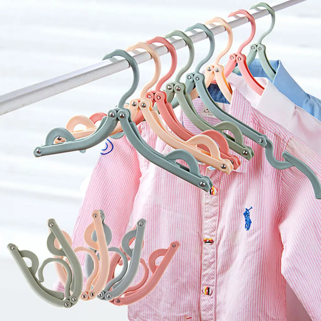 8pieces Cloth Hanger Lightweight And Portable Folding For Travelers Smooth Surface Folding Hangers