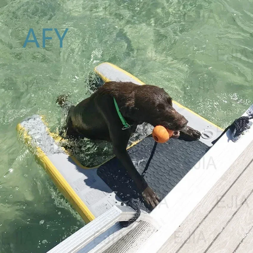 Inflatable Water Dog Ramp for EJIA Factory Hot Sale Customized Color Pet Swimming Pool Access Ramp for Dogs Cats Water Sports