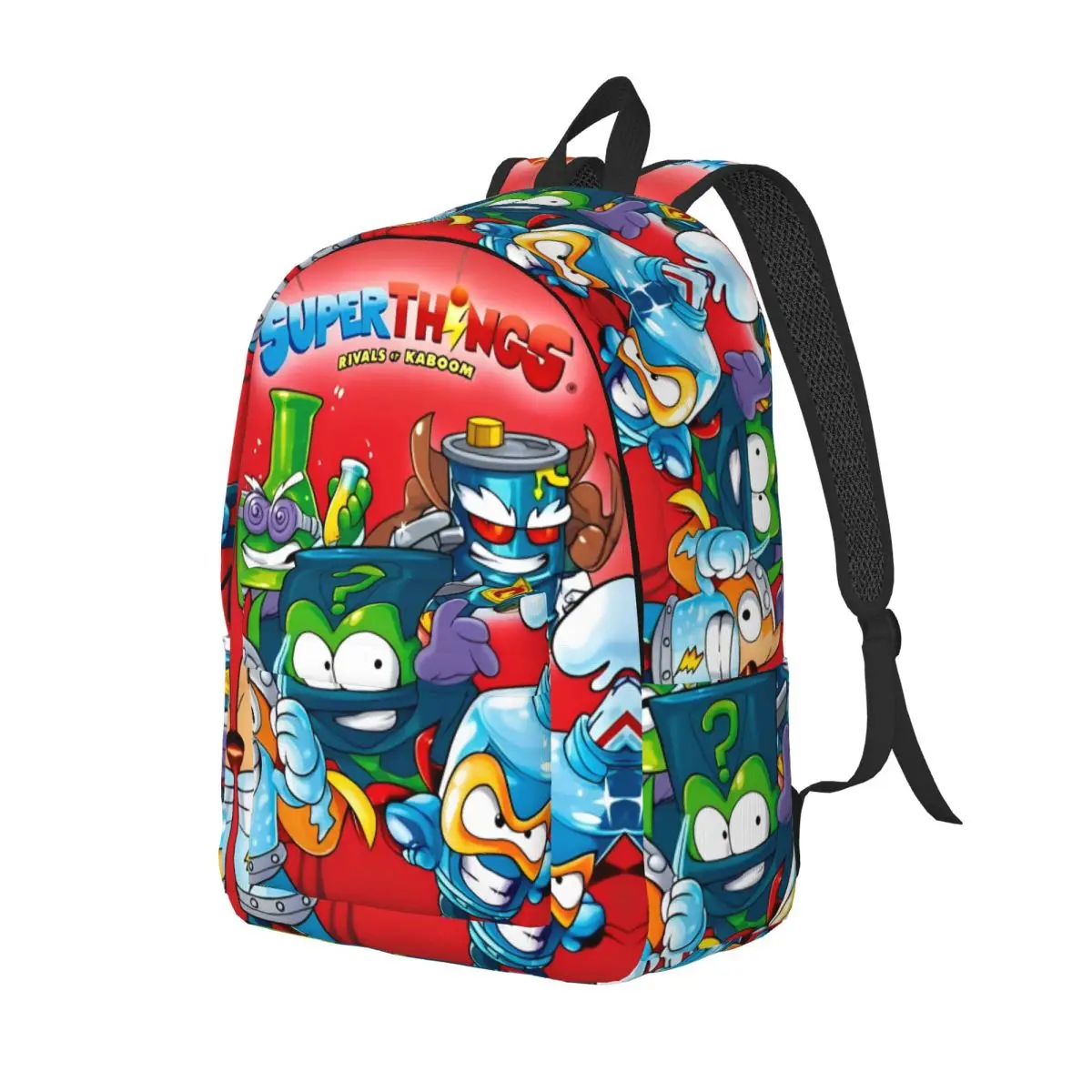ซุปเปอร์ธิงส์กระเป๋าเป้สะพายหลังการ์ตูนสำหรับผู้ชายผู้หญิงแฟชั่นโรงเรียนมัธยมทำงานกระเป๋าเป้สะพายหลังซุปเปอร์ซิงส์อนุบาลแล็ปท็อปกระเป๋าสะพายกลางแจ้ง