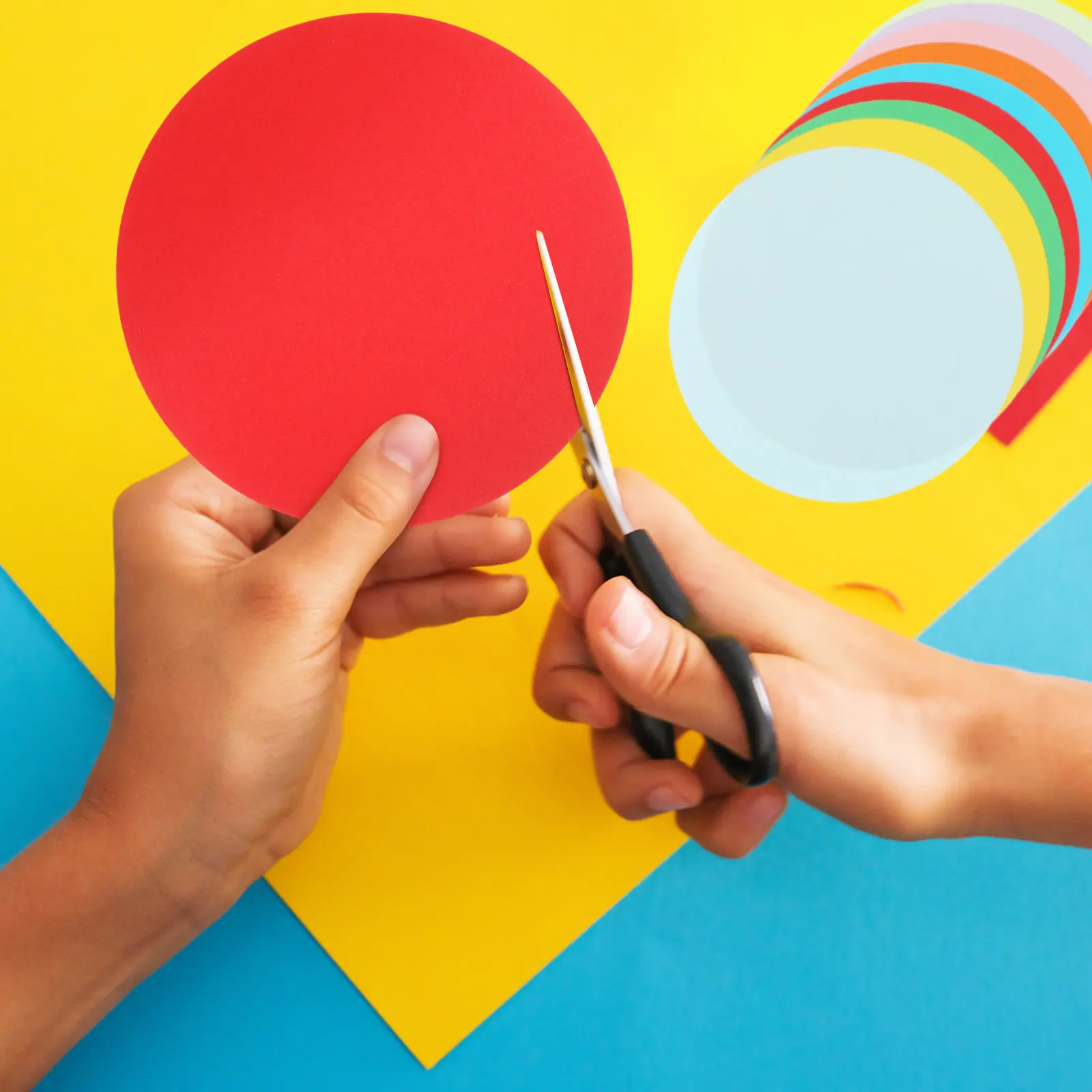 

500 листов утолщенной круглой цветной бумаги для оригами для творчества, поделок своими руками, обучения детей и декоративно-прикладного искусства