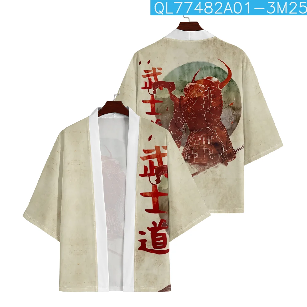 

Fashion Samurai Printed Kimono Men Japanese Yukata Female Women Asian Cardigan Shirt Summer Traditional Cosplay Haori Robe