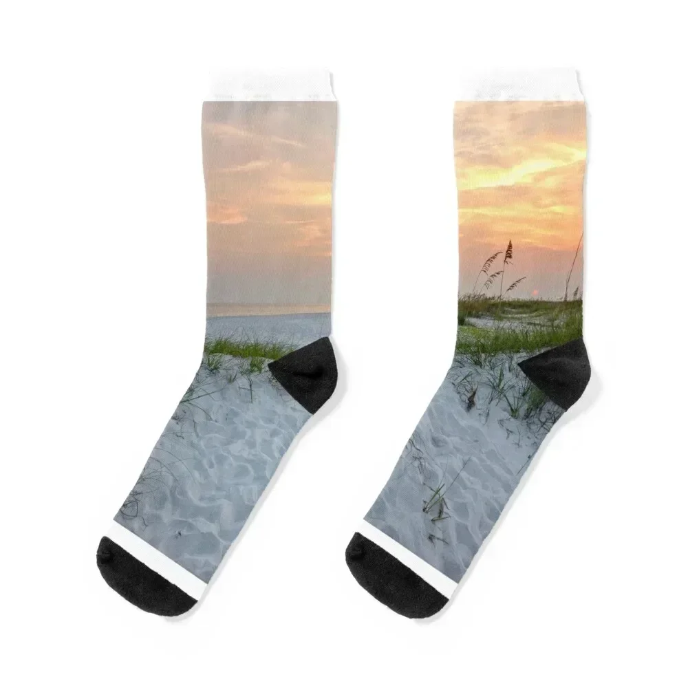 Langdon Beach Sunset 8 - Pensacola Beach Florida Socks happy aesthetic cute golf Boy Child Socks Women's