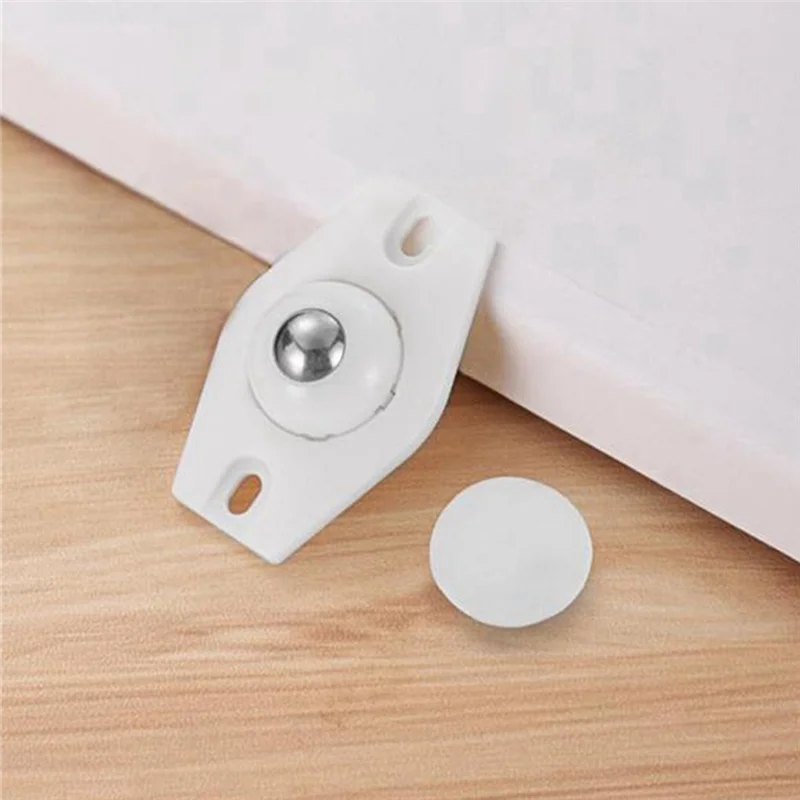 4개입 자가 접착형 무소음 볼 유니버설 휠 가구 캐스터 휠 스테인리스 스틸 휠 360도 회전 °   회전-BAAQ