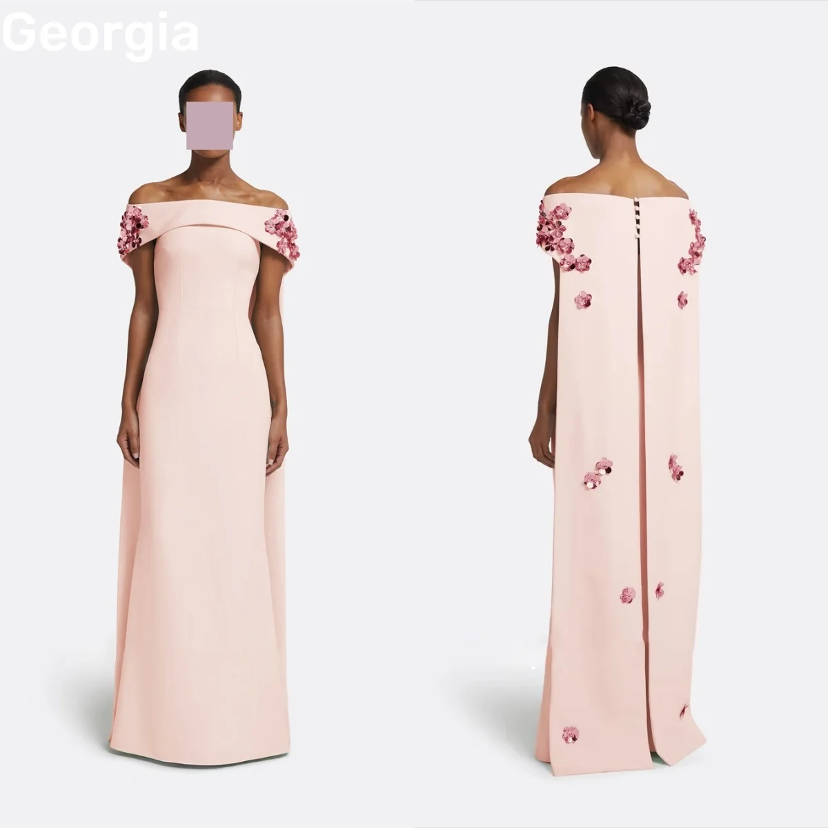 فساتين سهرة فاخرة عمود مخصص خارج على الكتف طول الأرض كشكش فساتين لحضور الحفلات الموسيقية كاب الأشرطة Vestidos De Fiesta سحاب U #1