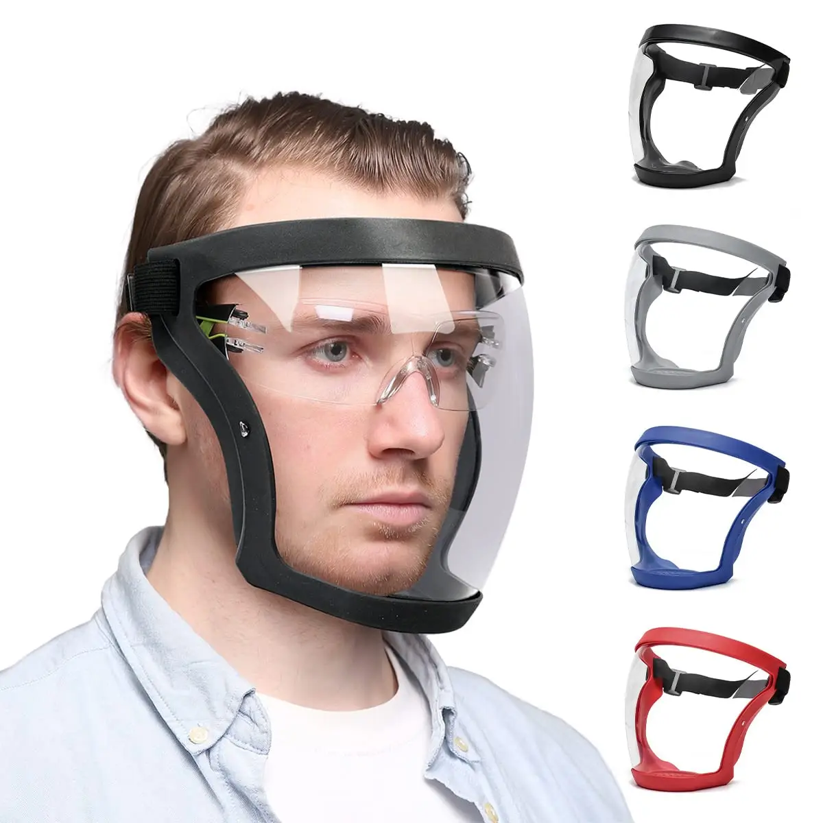 Anti-fog Anti Splash Full Face Protection Anti Droplet Mask Head Wear Glasses Space Spherical Goggles Full Face Protective Glass