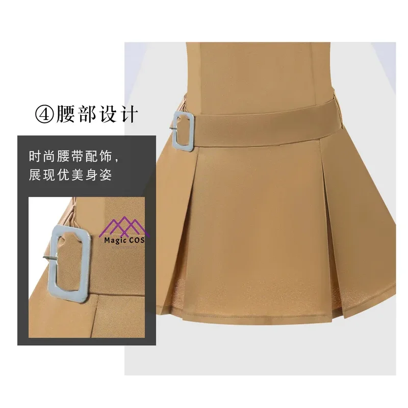 Movie M3GAN 2.0 Cosplay Love Live Role Playing Megan Costume Clothes Brown Uniform Dress for  Kids Adult  Women Comic Con Suit