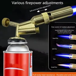 Welding Torch Gas Burner Flame Gun High Temperature Brass Copper Gas Torch Brazing Solder Propane Welding Plumbing