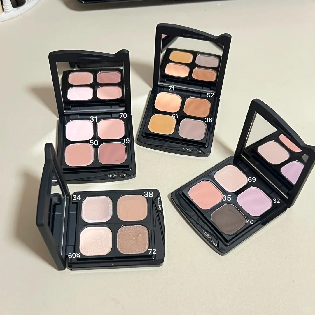 Qianyan Cheeryep ظلال عيون أحادية اللون يمكنك صنعها بنفسك لوحة ملونة مجموعة مجانية مزيج وتطابق أحمر الخدود كونتور ماتي لامع ماكياج #6