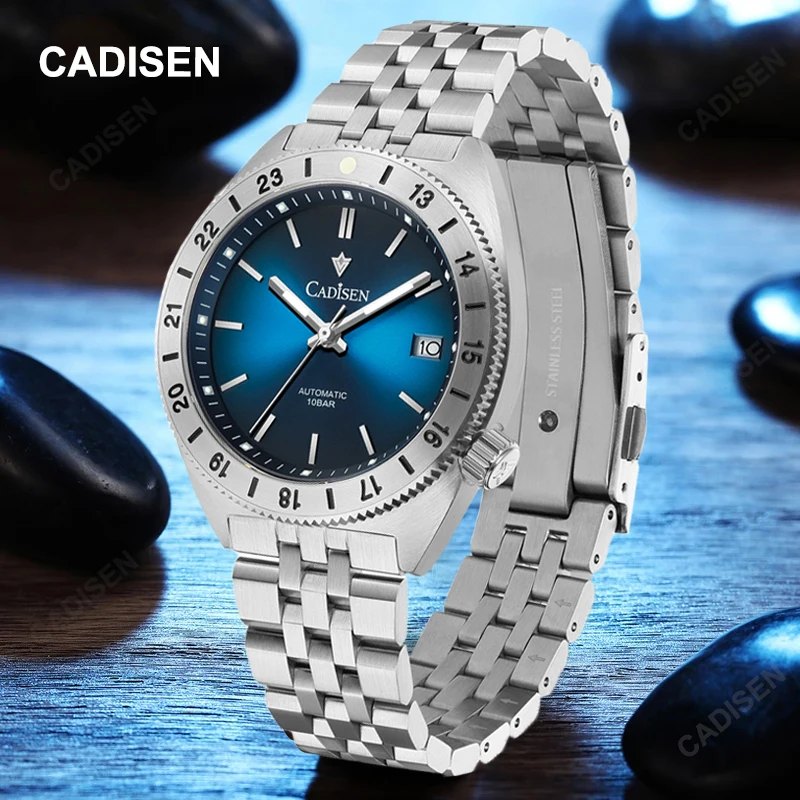 

CADISEN Sapphire Glass Mechanical Watch Men Top Brand Luxury Automatic Watch Stainless Steel 100M Waterproof Luminous Clocks Man