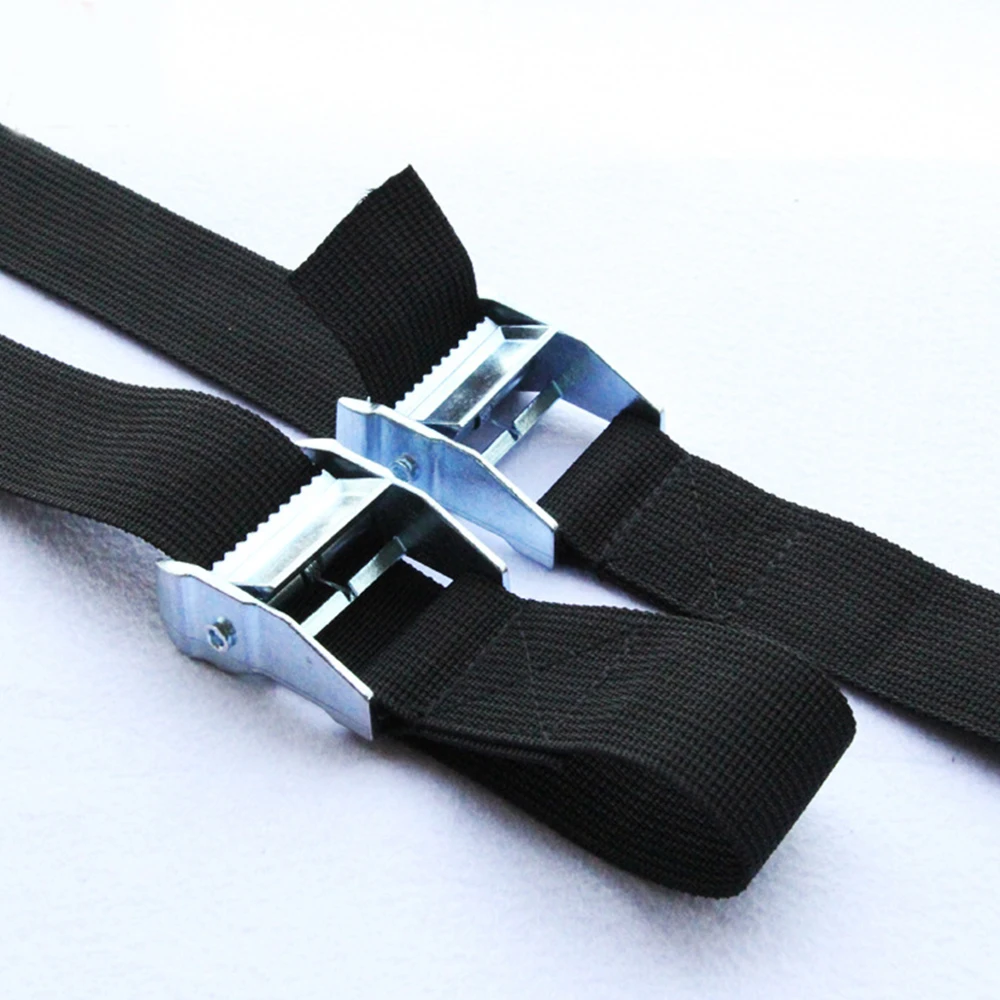 2pcs 5M Car Tension Rope Tie Down Strap Strong Ratchet Belt Car Luggage Bag Cargo Lashing Strap for Truck Motorcycle Bike Boat image 6
