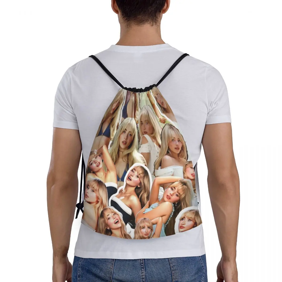 กระเป๋าเป้สะพายหลังแบบมีเชือกผูกของซาบรีนา คาร์เพนเตอร์กระเป๋าใส่ของสำหรับเล่นกีฬาสำหรับออกกำลังกาย