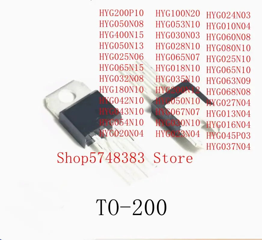 10PCS HYG100N20 HYG053N10 HYG030N03 HYG028N10 HYG065N07 HYG018N10 HYG035N10 HYG200N12 HYG050N10 HYG067N07 HYG030N10 HYG023N04