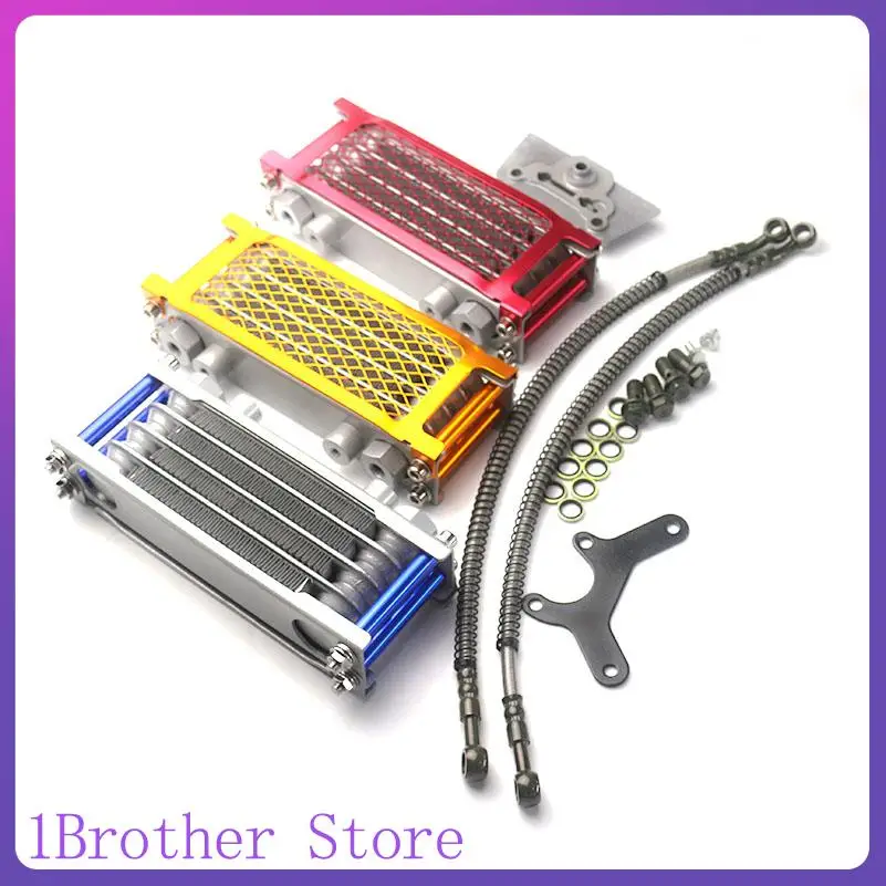 Oil Cooler Motorcycle Oil Radiator Kit Engine Cooling Universal For 50 110 125 140cc Motocross Dirt Pit Bike ATV
