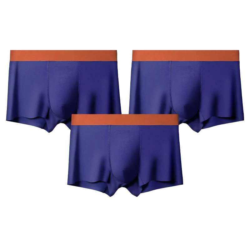 

5PCS Antibacterial men's underpants, thin style for summer, comfortable and breathable. Men's boxer shorts, suitable for men's s