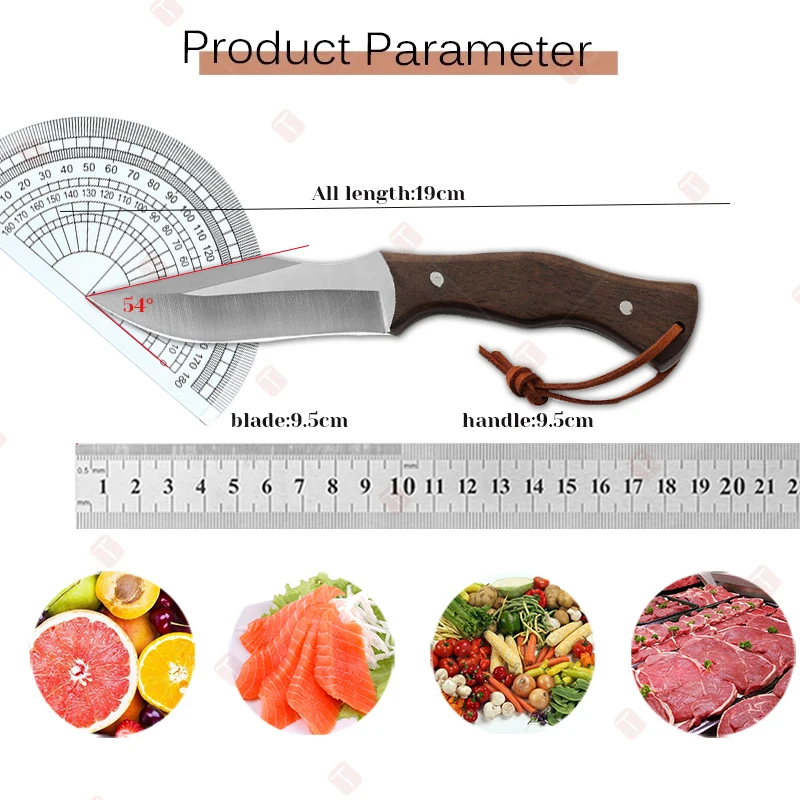 Forged Boning Knife Stainless Steel Kitchen Knife Meat Cleaver Fruit Slicing Knife Butcher Cleaver Knife Kitchen Accessories