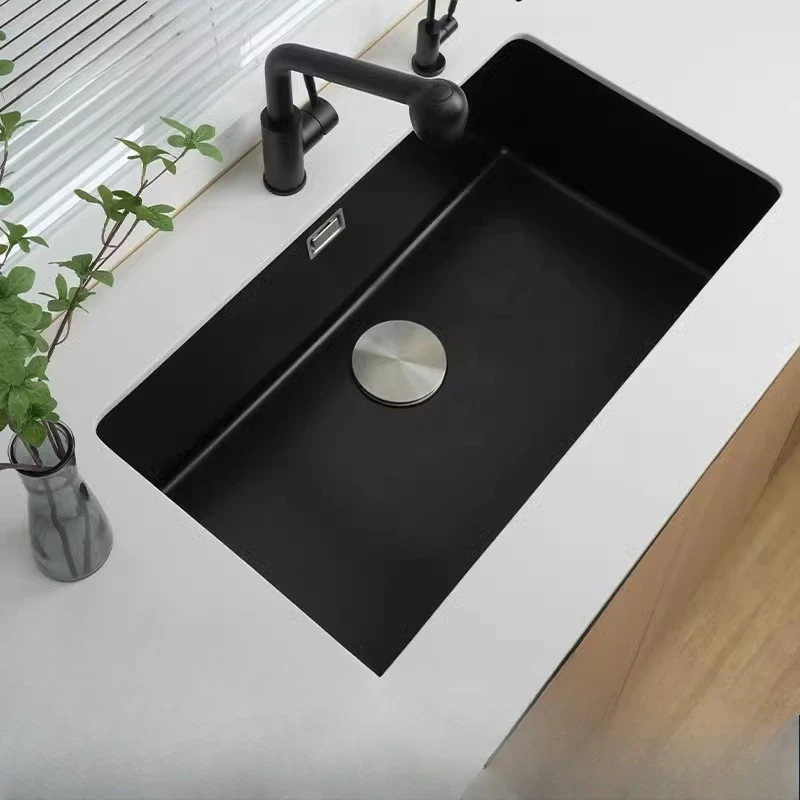 

Frita, раковина из кварцевого камня, большая черная одинарная раковина, гранитная кухонная раковина, раковина под столешницей, умывальник.