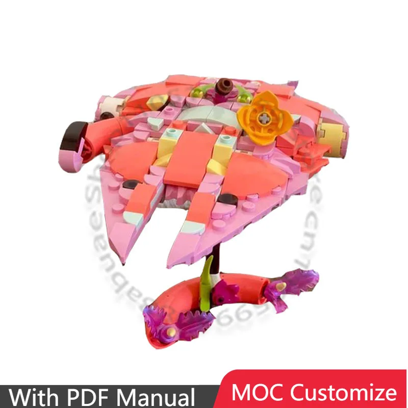 

262 PCS Star Battle Cosmic Flamingo Starship MOC Customize Modular Building Block Creative Design Design DIY Toy Birthday Gift