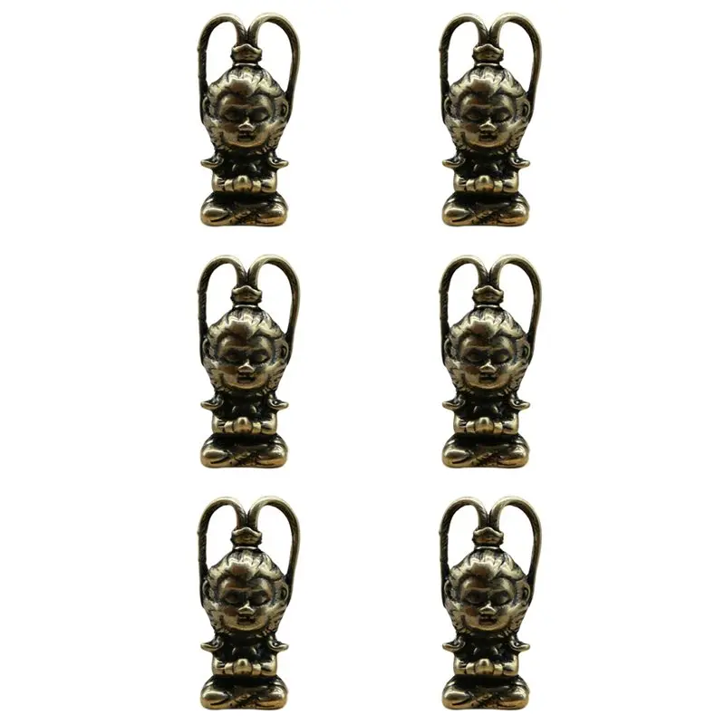 AB41-6X Copper Monkey King Figurine Sun Wukong Statue Decor Fish Tank Ornaments Housewarming Car Decoration Tea Pet
