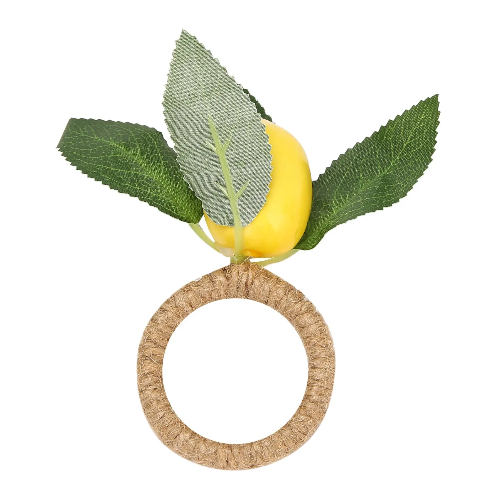 Ronds de Serviette en Forme de Plante de Citron, Fournitures de ix, 6 Pièces