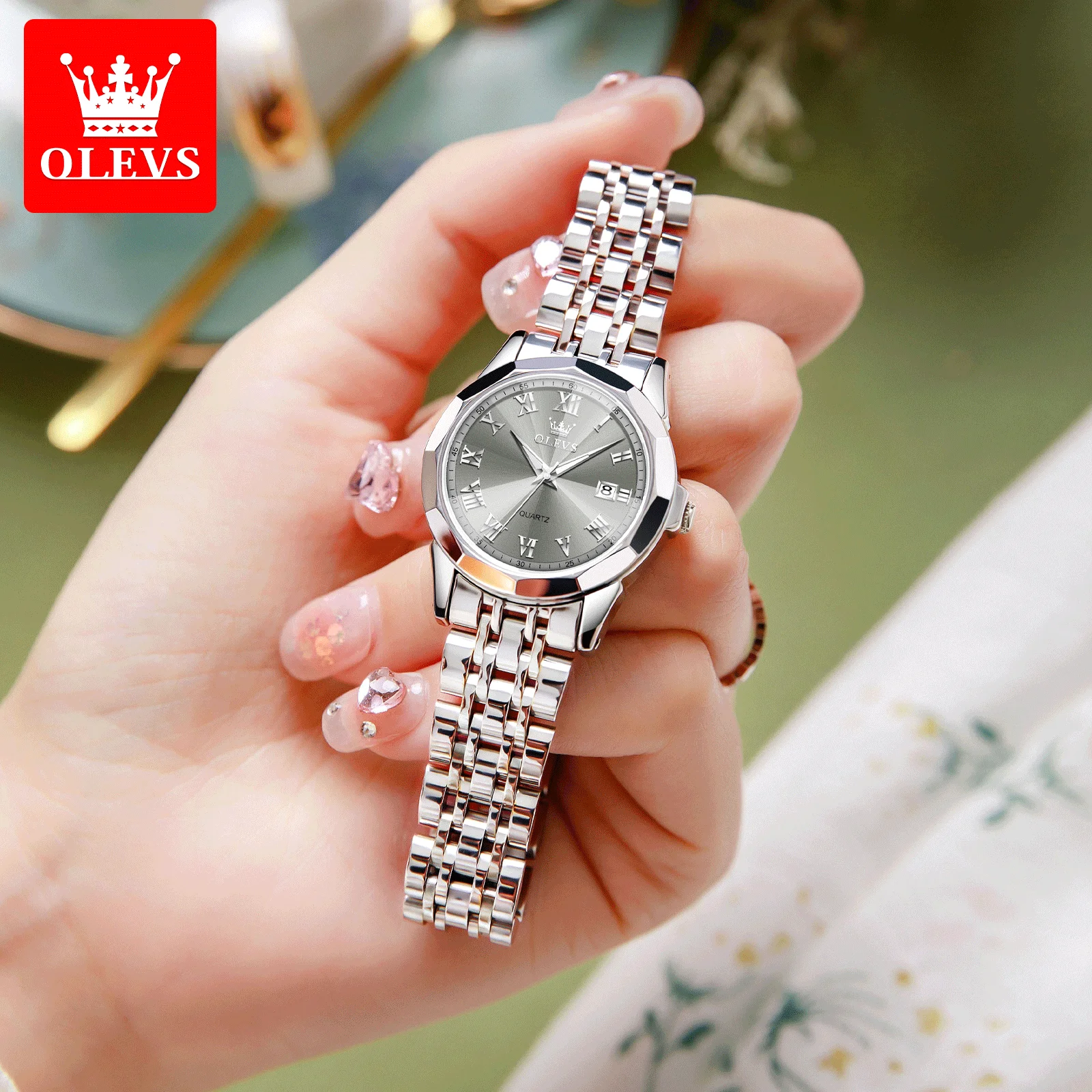 OLEVS New High Quality Women\'s Watch Luxury Original Waterproof Lady Wrist Watch Casual Fashion Stainless Steel Watch for Women