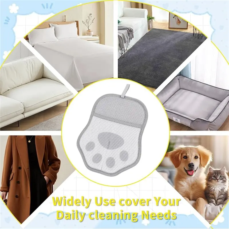 【OFF-SHELF】قفاز إزالة شعر الحيوانات الأليفة للكلاب والقطط، قفازات إزالة الشعر الكهروستاتيكية، أداة شعر الحيوانات الأليفة #4