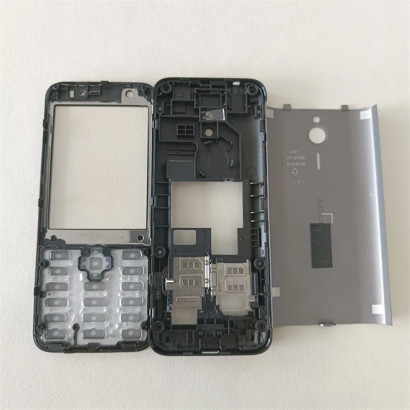 Full Complete Mobile Phone Housing Cover Case +English Keypad Replacement For Nokia 230 230ds RM-1172 RM-1126