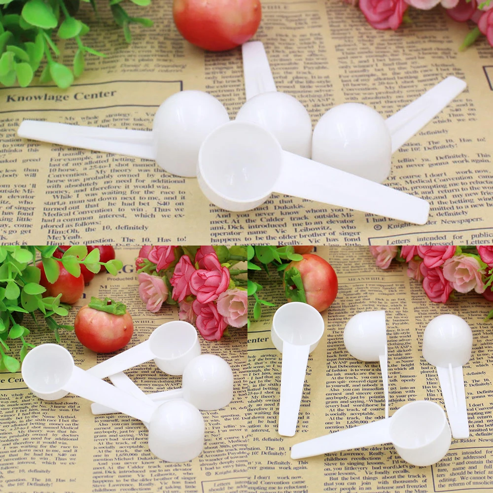 5/10pcs/set 10ml 5g Reusable Food Grade Spoon Plastic Measuring  Scoop PP Measure Spoon Milk Coffee Teaspoon Milk Powder Kitchen