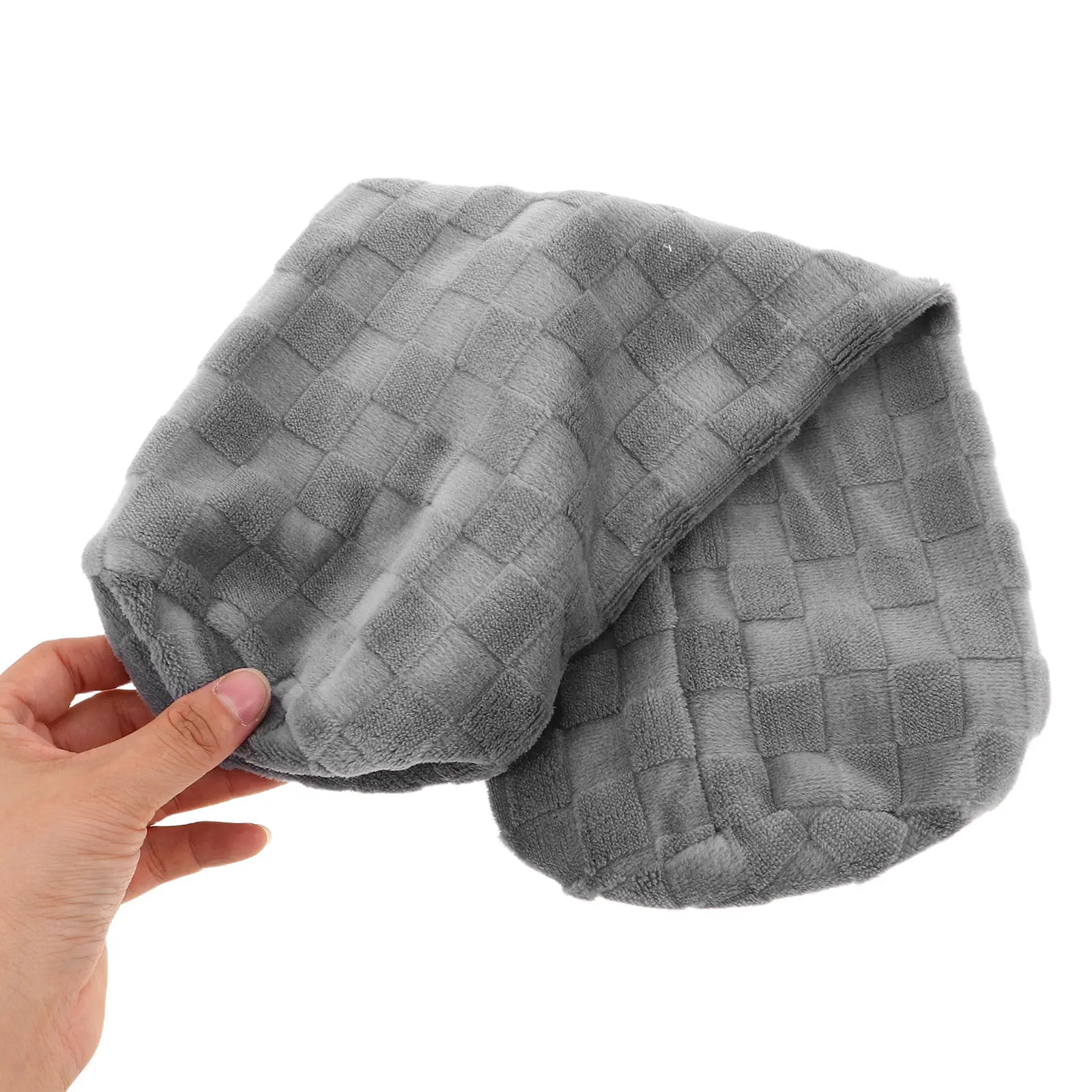 Cylinder Pillow Cover Soft Flannel Round Neck Roll Pillowcase Pink Zipper Removable Washable Case for Sofa Bed