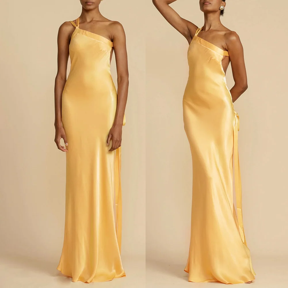 Para uso diário vestido maxi feminino casual evento esfregando comprimento perfeito para festas tecido de poliéster design sem mangas