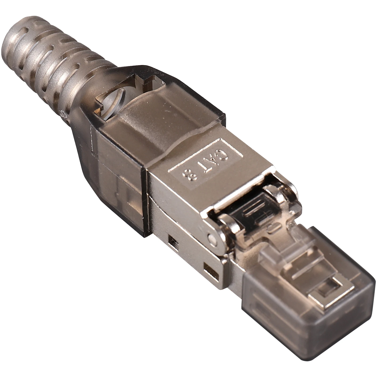 

Pass Through Modular Plug Cat 8 Connector Shielded Ethernet Crimp -Plated Stable Transmission For All