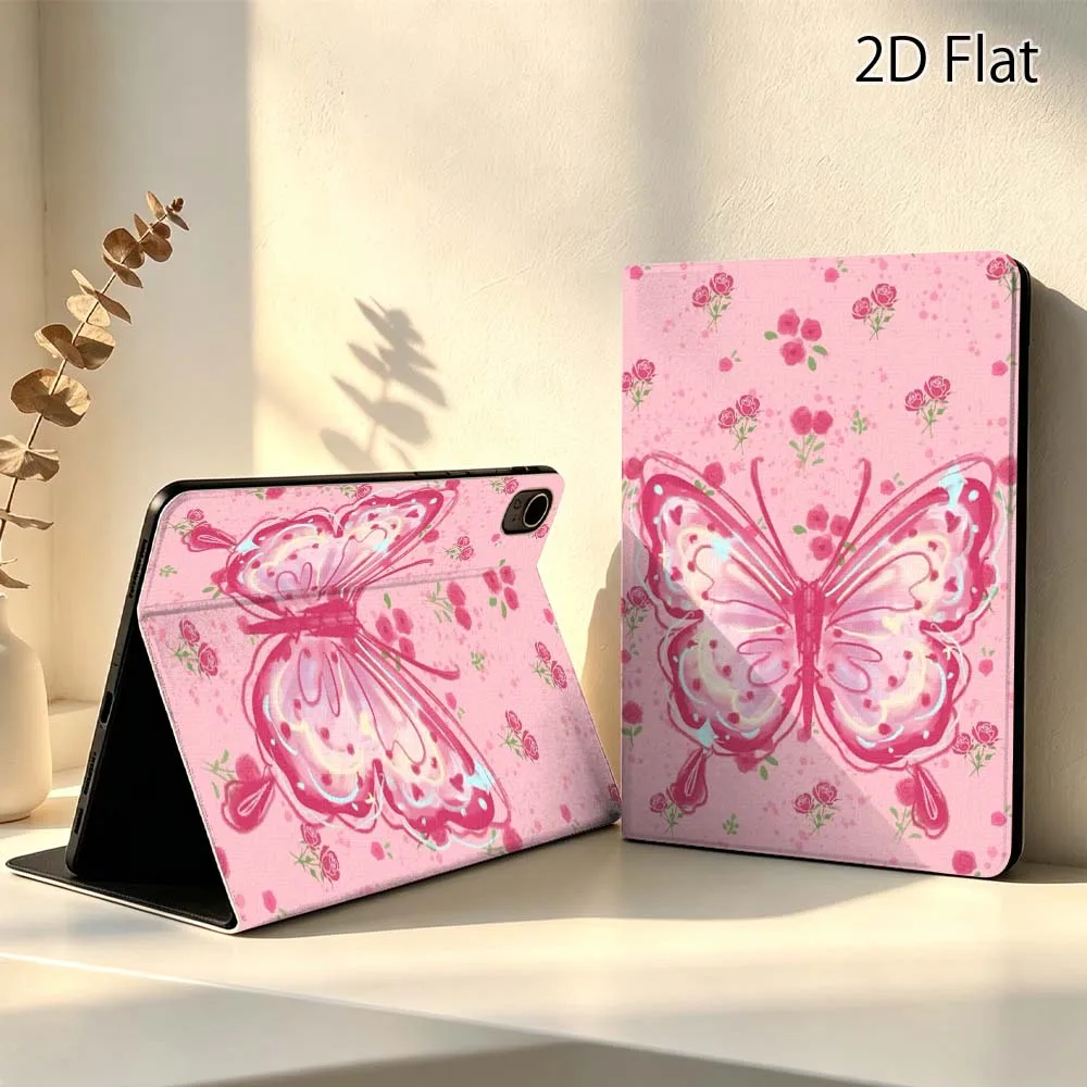 Cartoon Butterfly Pink Flower Popular For Huawei MediaPad MatePad Pro Air 10.8 T5 T10S M3 M6 M5 C5e SE 11 11.5 Inch Tablet Case