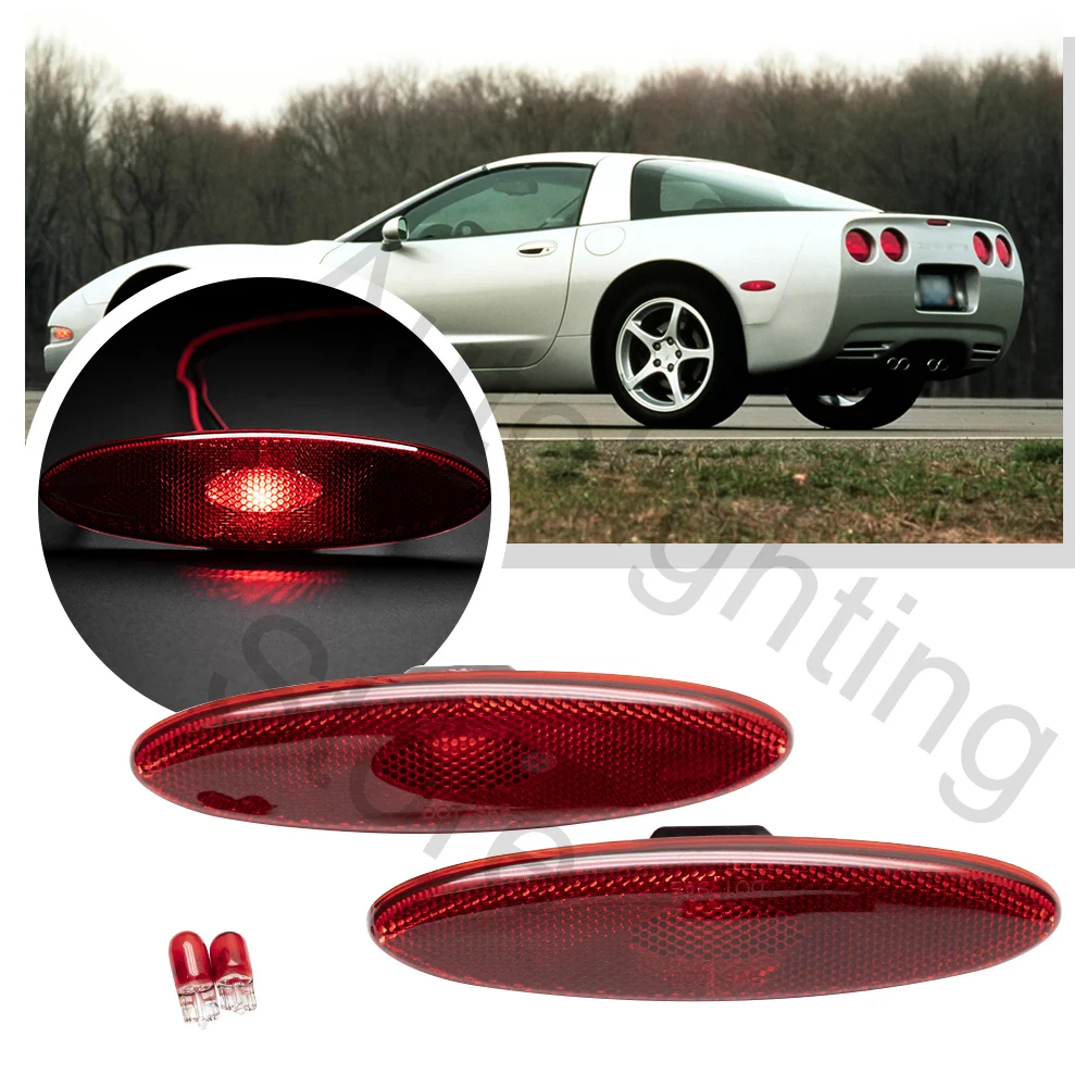 

2PCS Rear OEM Turn signal Lamp for Chevrolet Corvette C5 1997 1998 1999 2000-2004 fender Side Marker light blinker light