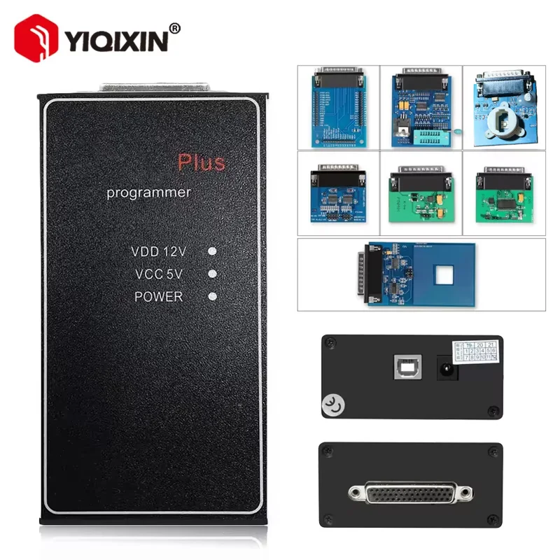 IPROG+ PLUS 3 in1 ECU Key Programmer Support Eeprom IMMO KM Radio Airbag Reset Dashboard ECU Key Programmer Tool Full Adapter